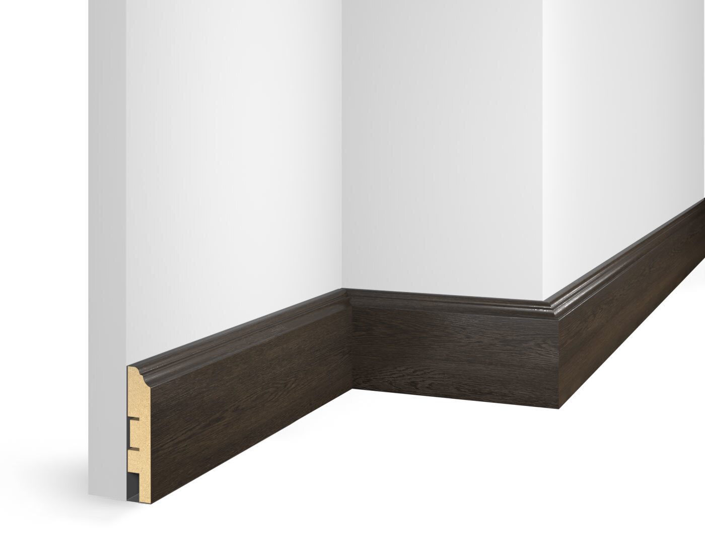 Плинтус МДФ ламинированный Cosca Decor NanoFlex EP07 Дуб Темный 2400×80×16